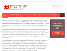 Tablet Screenshot of macmillanentertainment.com